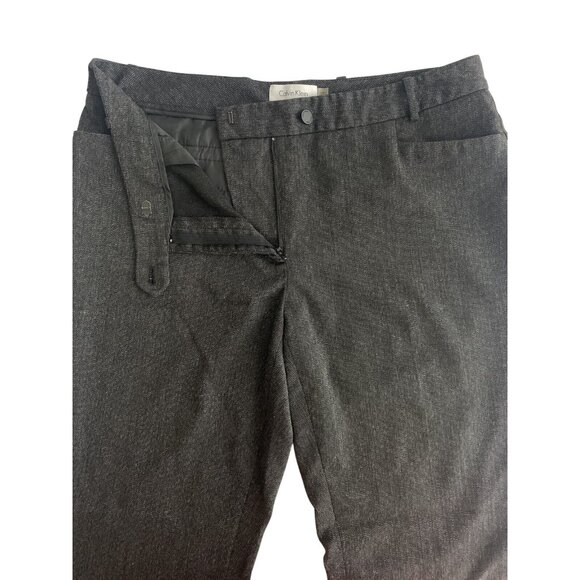 Calvin Klein Womens Modern Fit Dress Pants Black Gray Bootcut Size 12P - Picture 4 of 11